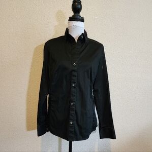 Black Button-Up Women's Shirt